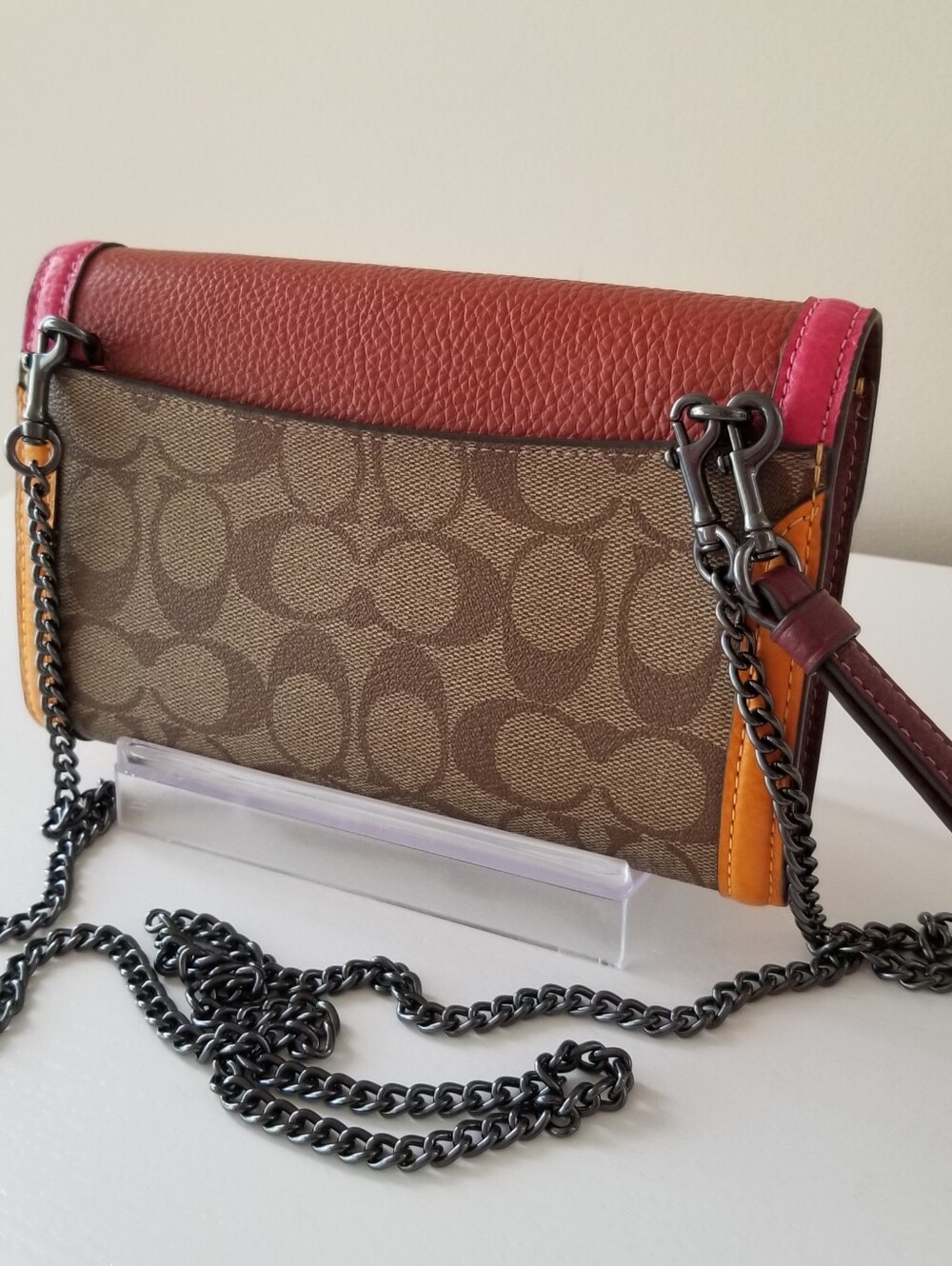 Coach Signature Colorblock Jade Chain Crossbody - Picture 4 of 14
